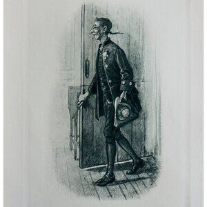 1902 Ichabod Crane Photogravure Abbey Legend Of Sleepy Hollow DWP8D